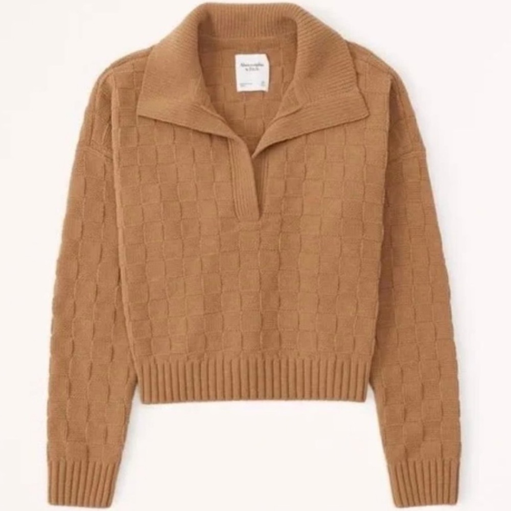 Abercrombie & Fitch Brown Textured Knit Sweater - Picture 3 of 3